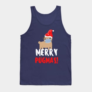 Merry Pugmask! Funny Christmas Pug Tank Top